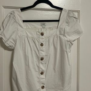 J. Crew Puff Sleeve Top with detailed buttons OBO